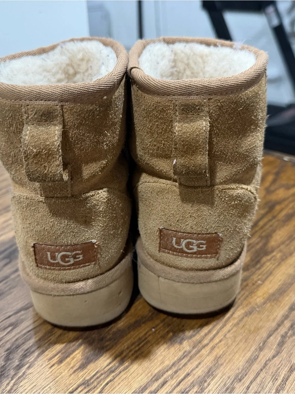 Ugg Minj Tan Suede Shearling-Lined Boots - Cozy Winter Shoe